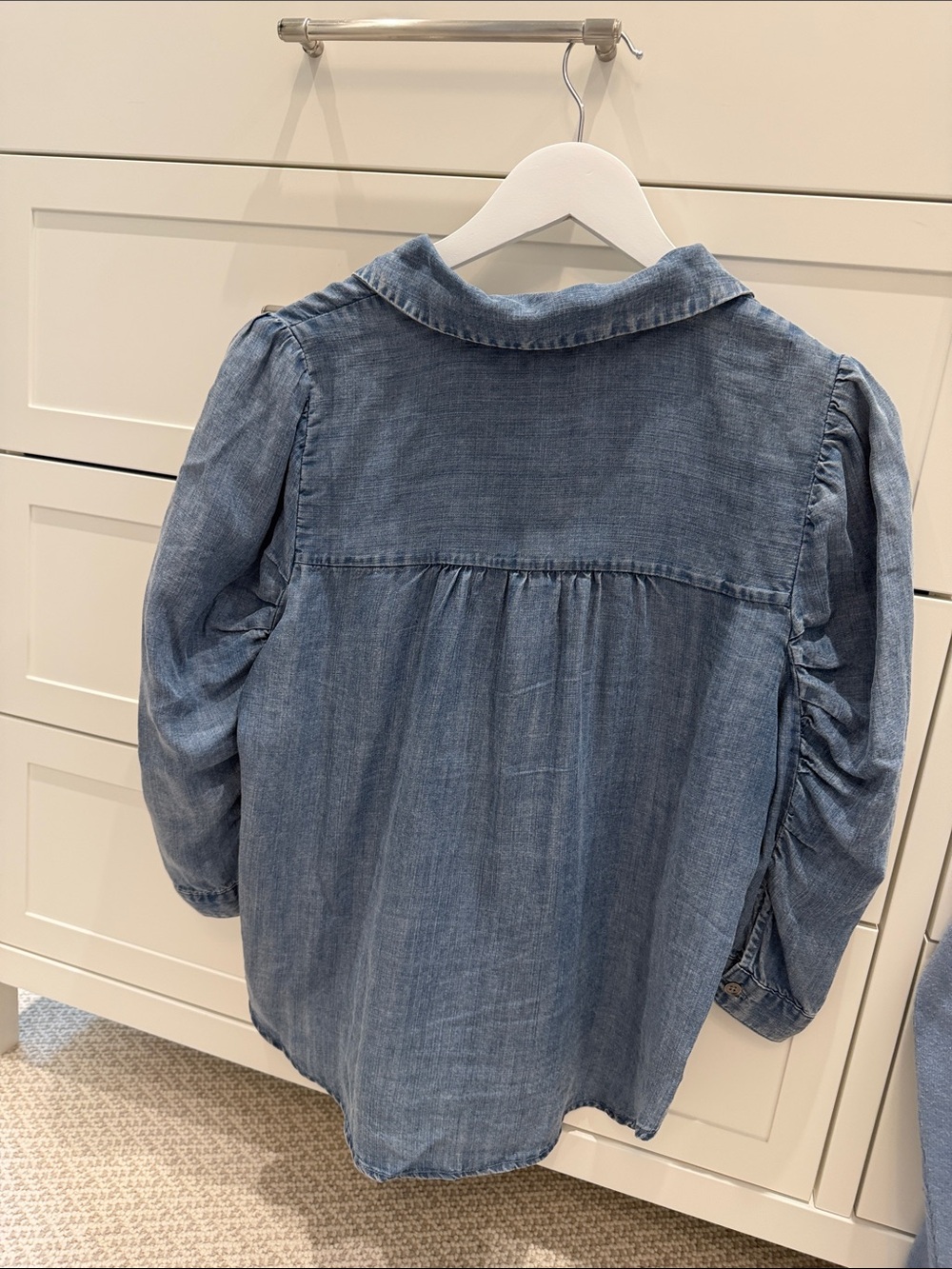 Splendid puff-sleeve denim blouse - Picture 2 of 6